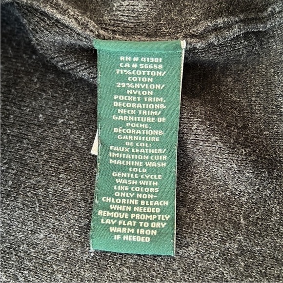 Lauren Ralph Lauren Faux Leather Detail Long Sleeve Front Zip Moto Jacket - Picture 9 of 12